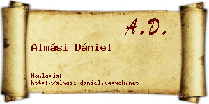 Almási Dániel névjegykártya